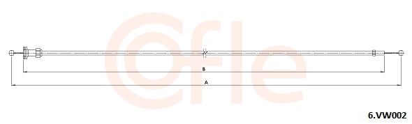 COFLE 92.6.VK002 Bonnet Cable