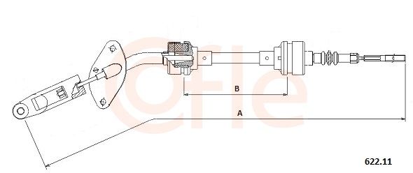 COFLE 92.622.11 Cable Pull, clutch control