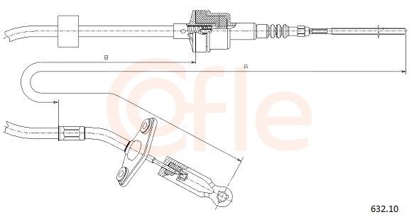 COFLE 92.632.10 Cable Pull, clutch control