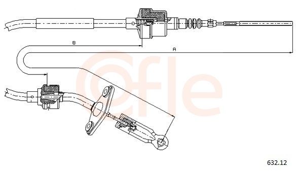 COFLE 92.632.12 Cable Pull, clutch control
