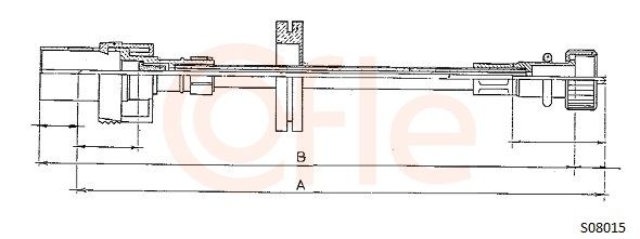 COFLE 92.S08015 Speedometer Cable