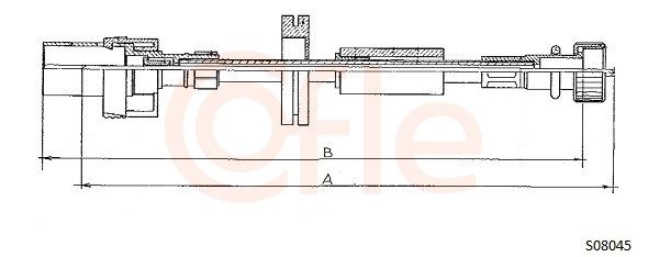 COFLE 92.S08045 Speedometer Cable