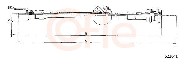 COFLE 92.S21041 Speedometer Cable