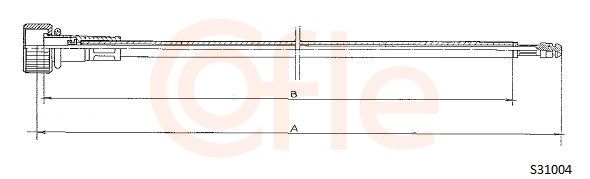 COFLE 92.S31004 Speedometer Cable