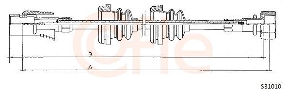 COFLE 92.S31010 Speedometer Cable