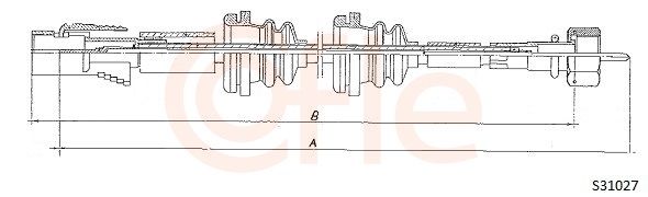 COFLE 92.S31027 Speedometer Cable