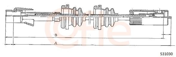 COFLE 92.S31030 Speedometer Cable