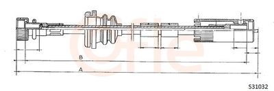 Speedometer Cable COFLE 92.S31032