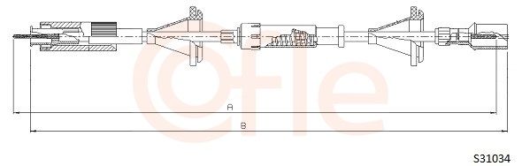 COFLE 92.S31034 Speedometer Cable
