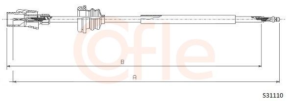 COFLE S31110 Speedometer Cable
