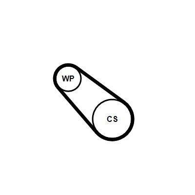 Water Pump + V-Ribbed Belt Kit CONTINENTAL CTAM 3PK576 ELAST WP1