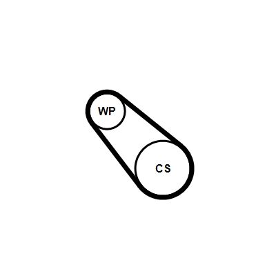 Water Pump + V-Ribbed Belt Kit CONTINENTAL CTAM 3PK576 ELAST WP2