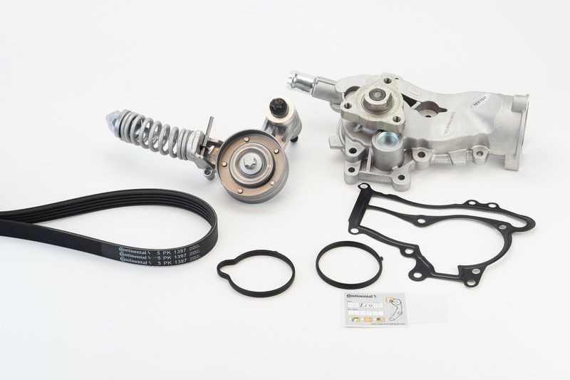 CONTINENTAL CTAM 5PK1397WP1 Water Pump + V-Ribbed Belt Kit