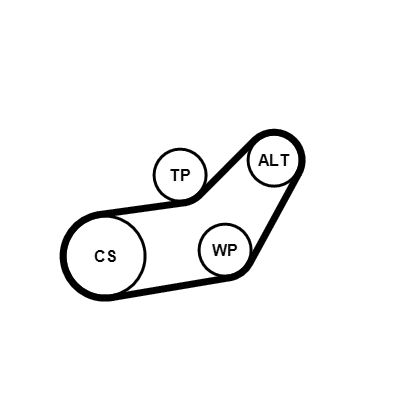 CONTINENTAL CTAM 6PK1045WP1 Water Pump + V-Ribbed Belt Kit