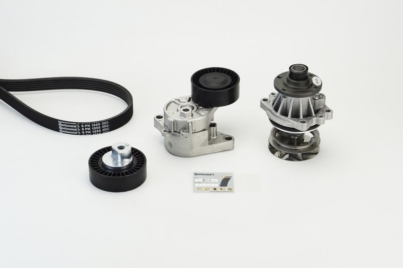 CONTINENTAL CTAM 6PK1555WP2 Water Pump + V-Ribbed Belt Kit