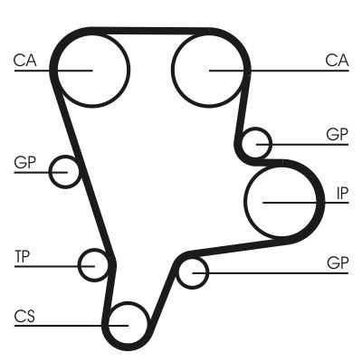 Timing Belt CONTINENTAL CTAM CT1122