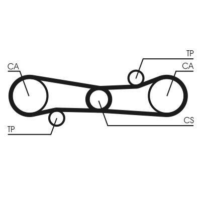 CONTINENTAL CTAM CT654 Timing Belt