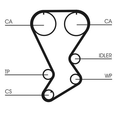 CONTINENTAL CTAM CT812 Timing Belt
