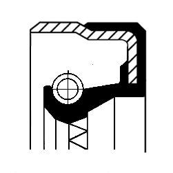Shaft Seal, automatic transmission CORTECO 01026543B