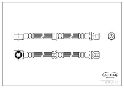 Brake Hose CORTECO 19018873