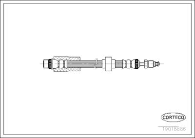Brake Hose CORTECO 19018886