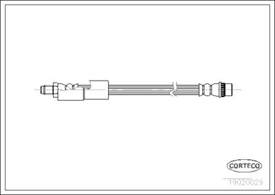 Brake Hose CORTECO 19020029