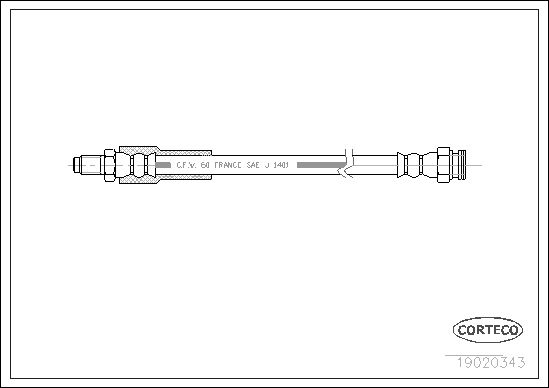 CORTECO 19020343 Brake Hose