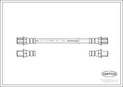 Brake Hose CORTECO 19020472