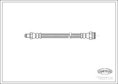 Brake Hose CORTECO 19025705