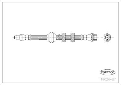 Brake Hose CORTECO 19026487