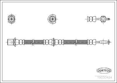 Brake Hose CORTECO 19030484