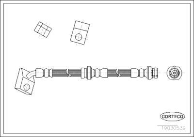 Brake Hose CORTECO 19030539