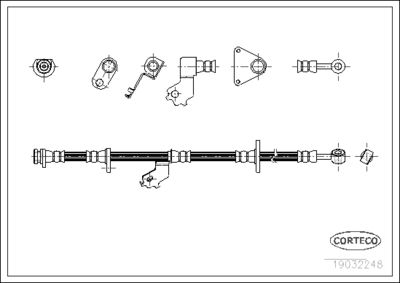 Brake Hose CORTECO 19032248