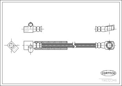 Brake Hose CORTECO 19032346