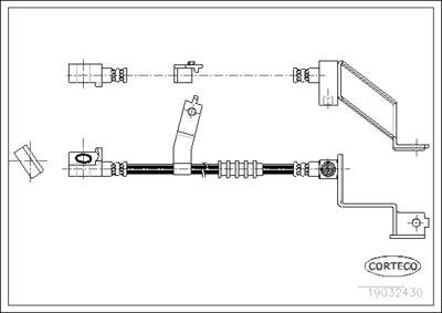 Brake Hose CORTECO 19032430