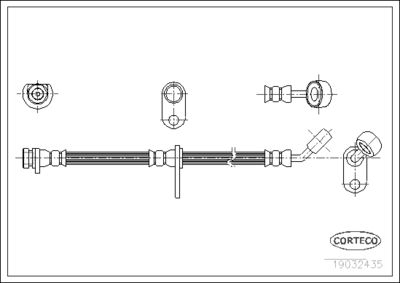 Brake Hose CORTECO 19032435