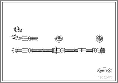 Brake Hose CORTECO 19032470