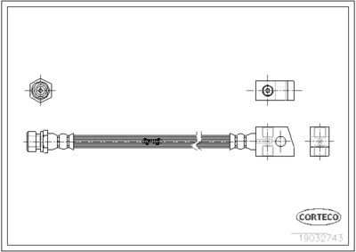 Brake Hose CORTECO 19032743