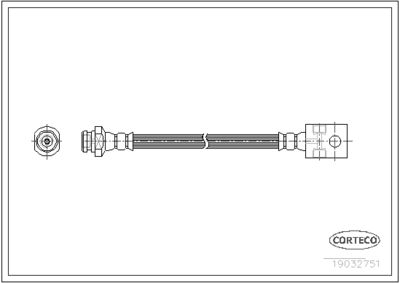 Brake Hose CORTECO 19032751