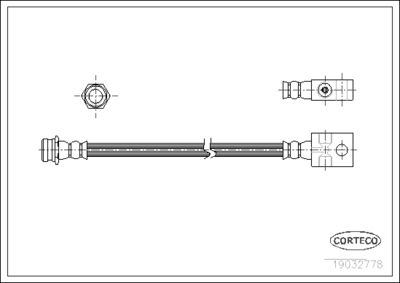 Brake Hose CORTECO 19032778