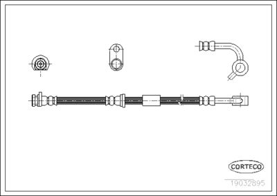 Brake Hose CORTECO 19032895