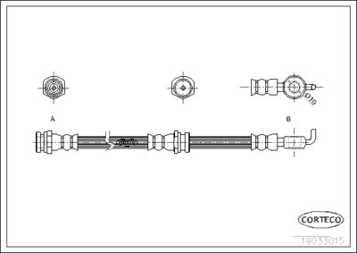 Brake Hose CORTECO 19033015