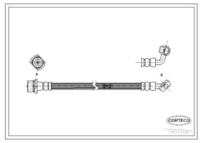 Brake Hose CORTECO 19033087
