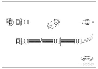 Brake Hose CORTECO 19033095