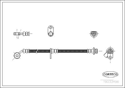 Brake Hose CORTECO 19033496