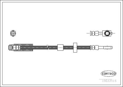 Brake Hose CORTECO 19033515