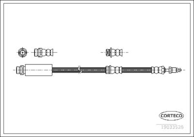 Brake Hose CORTECO 19033528