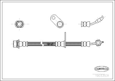 Brake Hose CORTECO 19033531
