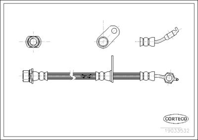 Brake Hose CORTECO 19033532