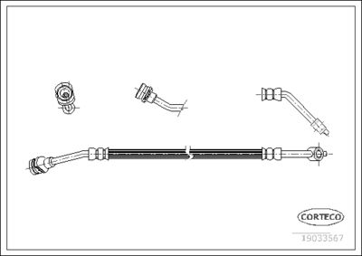 Brake Hose CORTECO 19033567